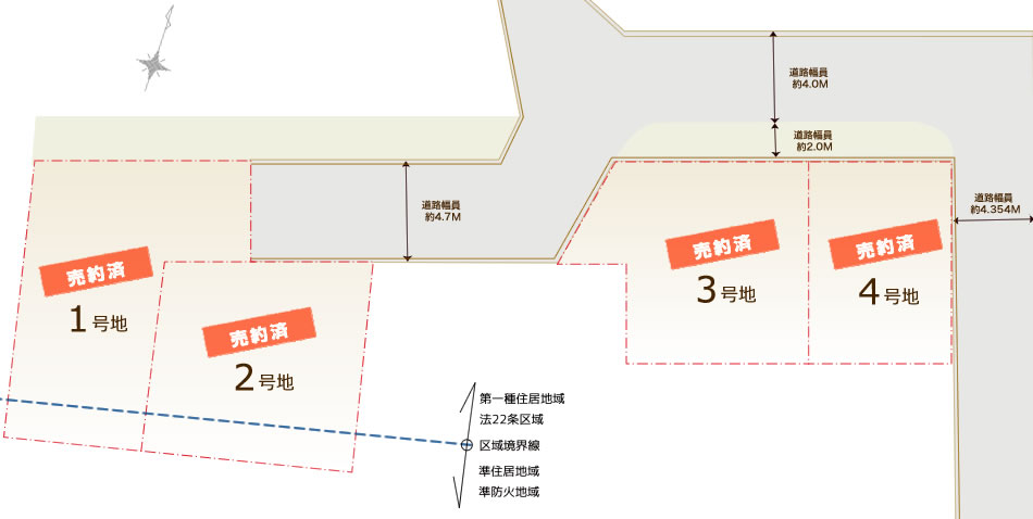 エスタカーサ若江北町 区画図