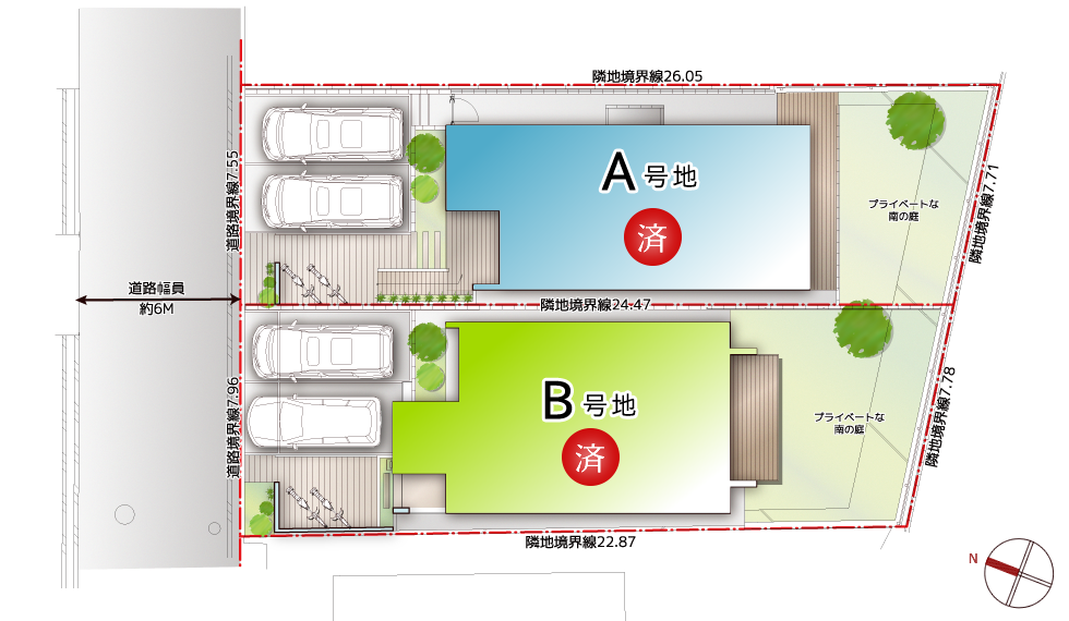 こんな家山之上区割図
